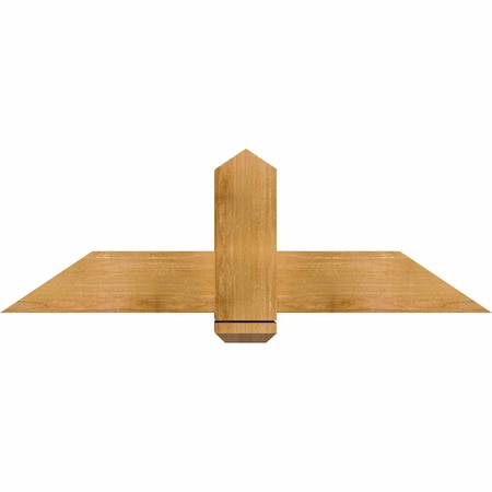 Ekena Millwork Eugene Rough Sawn Timber Gable Bracket, Western Red Cedar, 48"W x 16"H x 6"D x 6"F, 8/12 Pitch GBW048X16X0606EUG00RWR